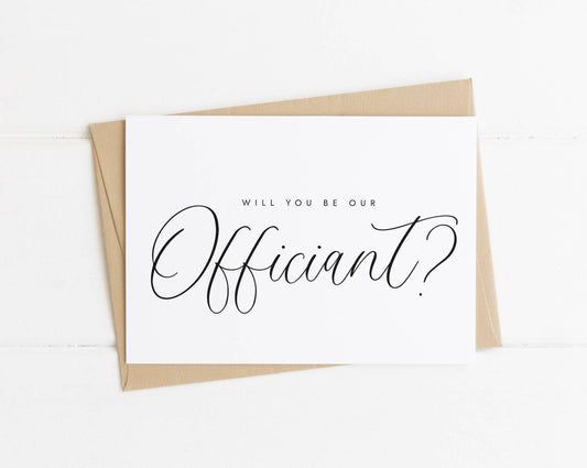 Will You Be Our Officiant Wedding Card