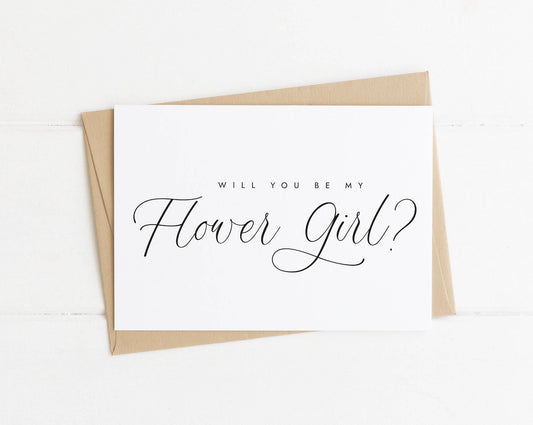 Simple Will You Be My Flower Girl Proposal Card
