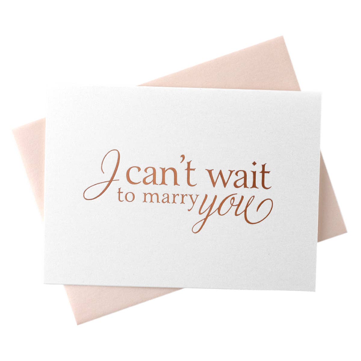 I Can't Wait to Marry You Wedding Card Bride Groom Rose Foil