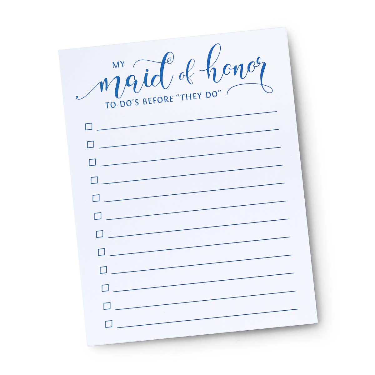 Maid of Honor To-Do's Before They Do Wedding Notepad
