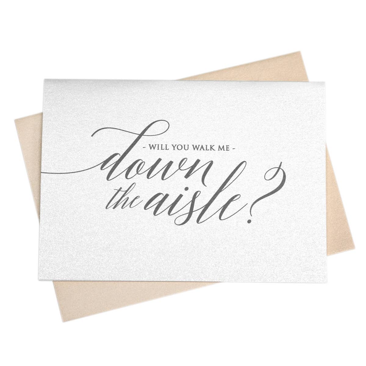 Will You Walk Me Down the Aisle Wedding Card