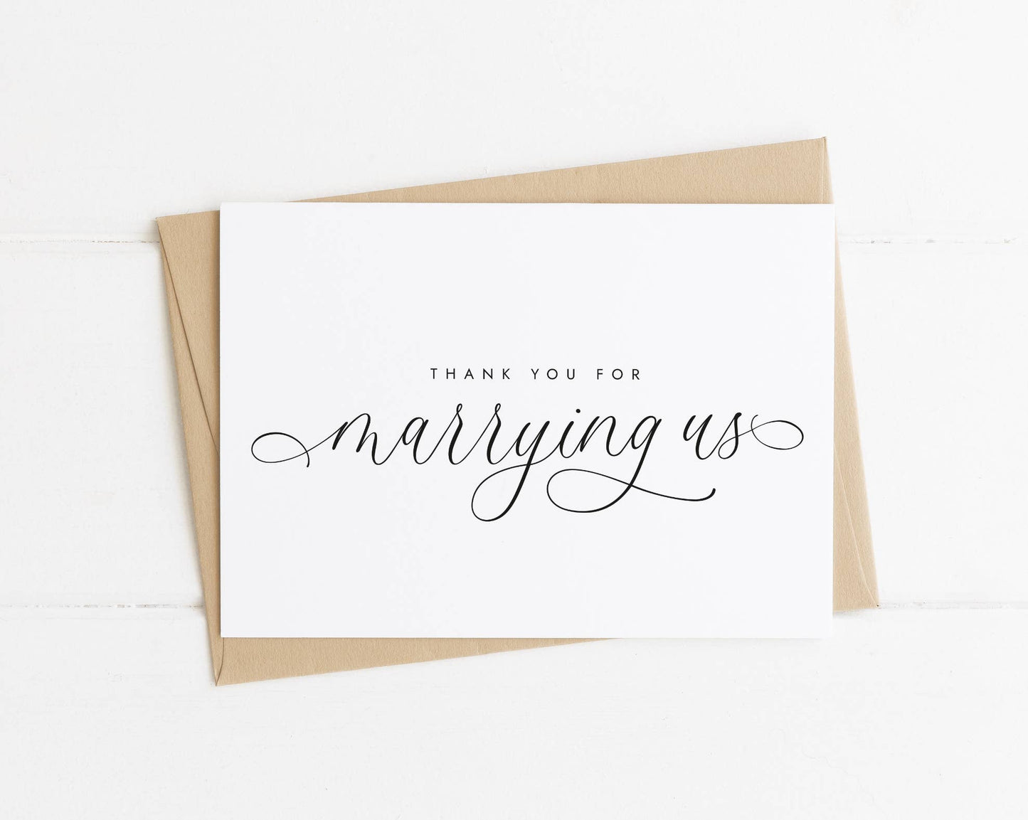 Thank You For Marrying Us Wedding Card