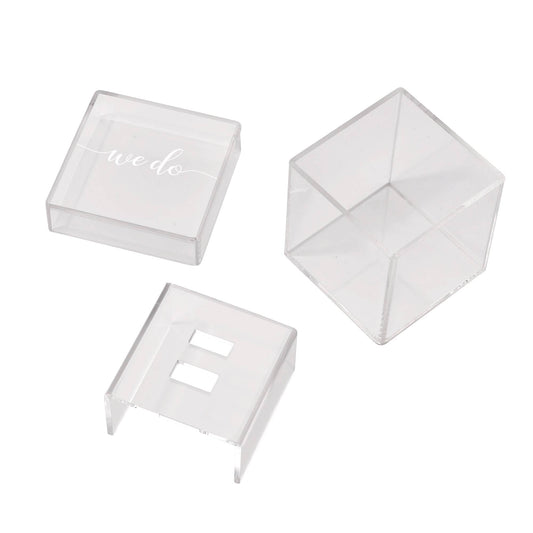 Lillian Rose Clear Acrylic Ring Box Ring Pillow Alternative