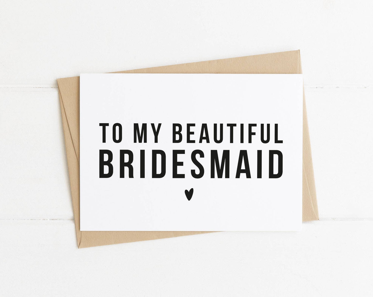 To My Beautiful Bridesmaid Wedding Day Card