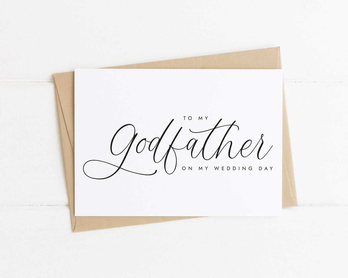 To My Godfather On My Wedding Day Card