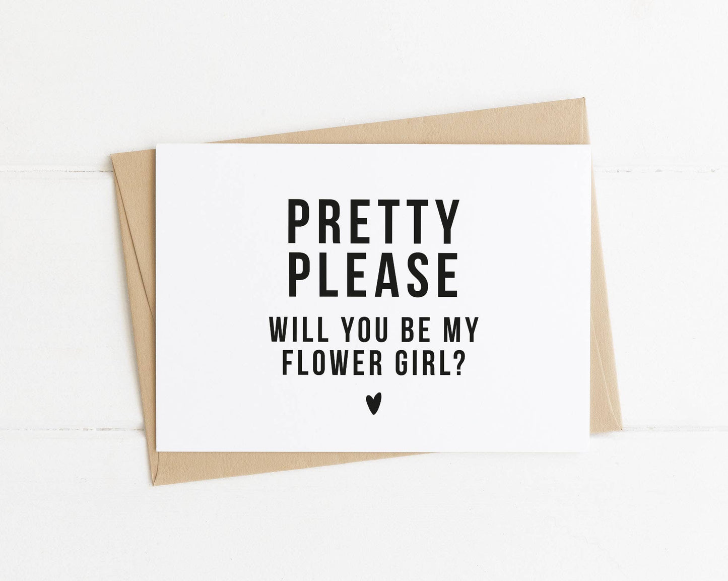 Pretty Please Will You Be My Flower Girl Proposal Card