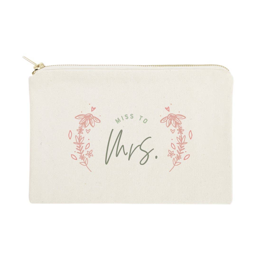 Floral Miss to Mrs. Travel Make Up Pouch