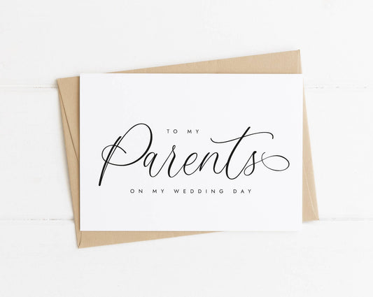 To My Parents On My Wedding Day Card
