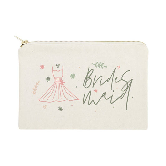 Floral Bridesmaid Travel Make Up Pouch