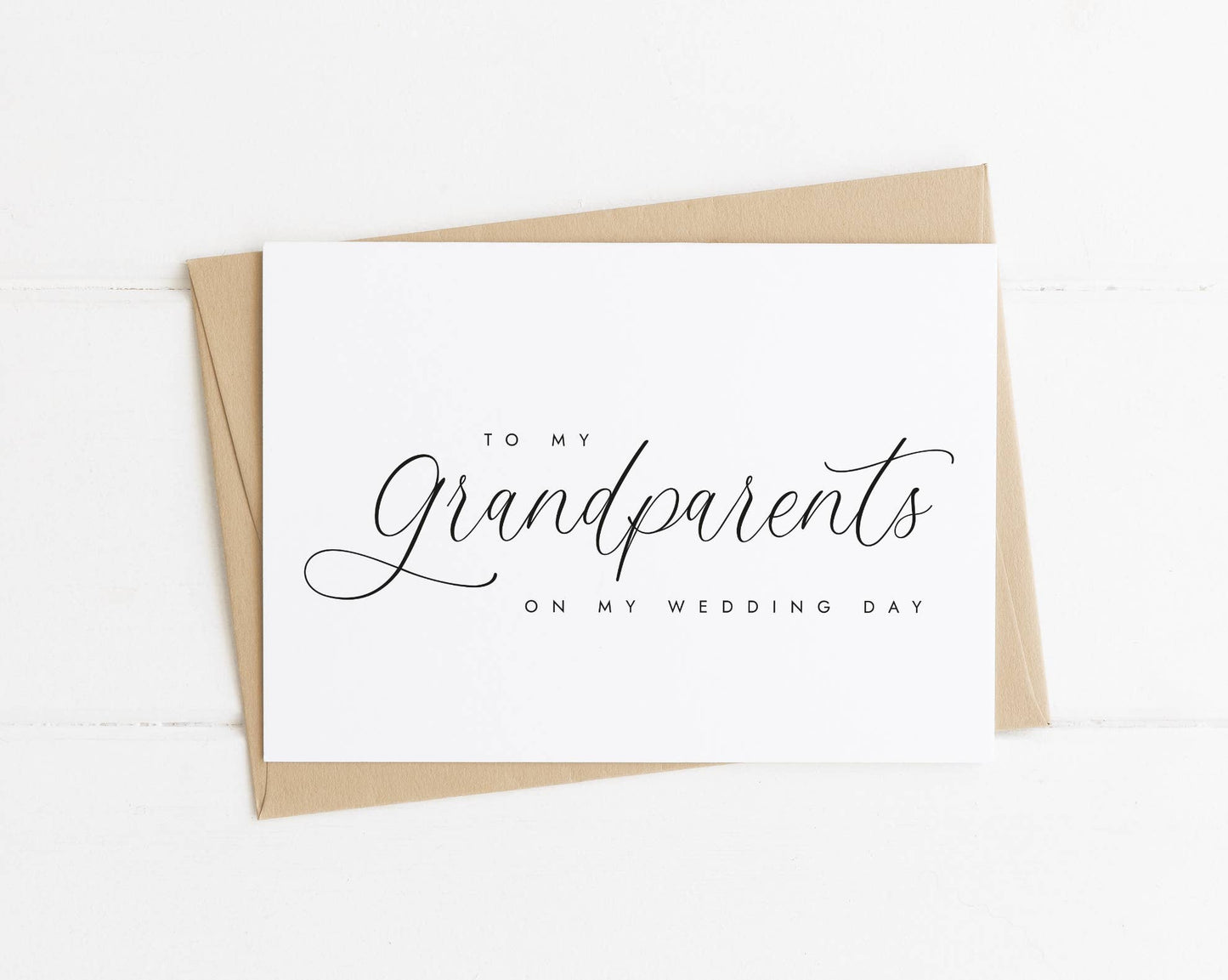 To My Grandparents On My Wedding Day Card