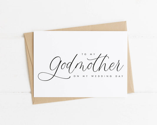 To My Godmother On My Wedding Day Card