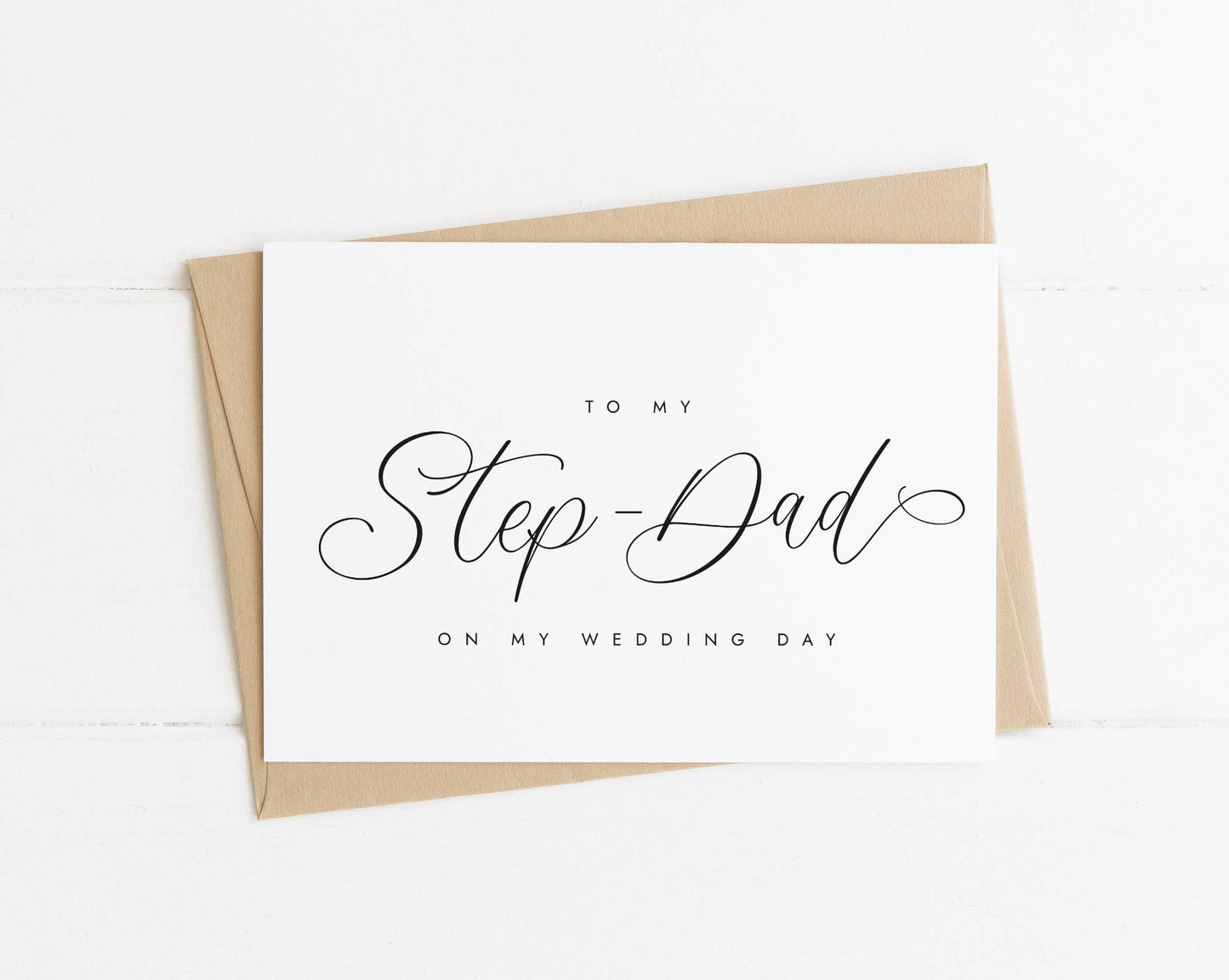 To My Step-Dad On My Wedding Day Card