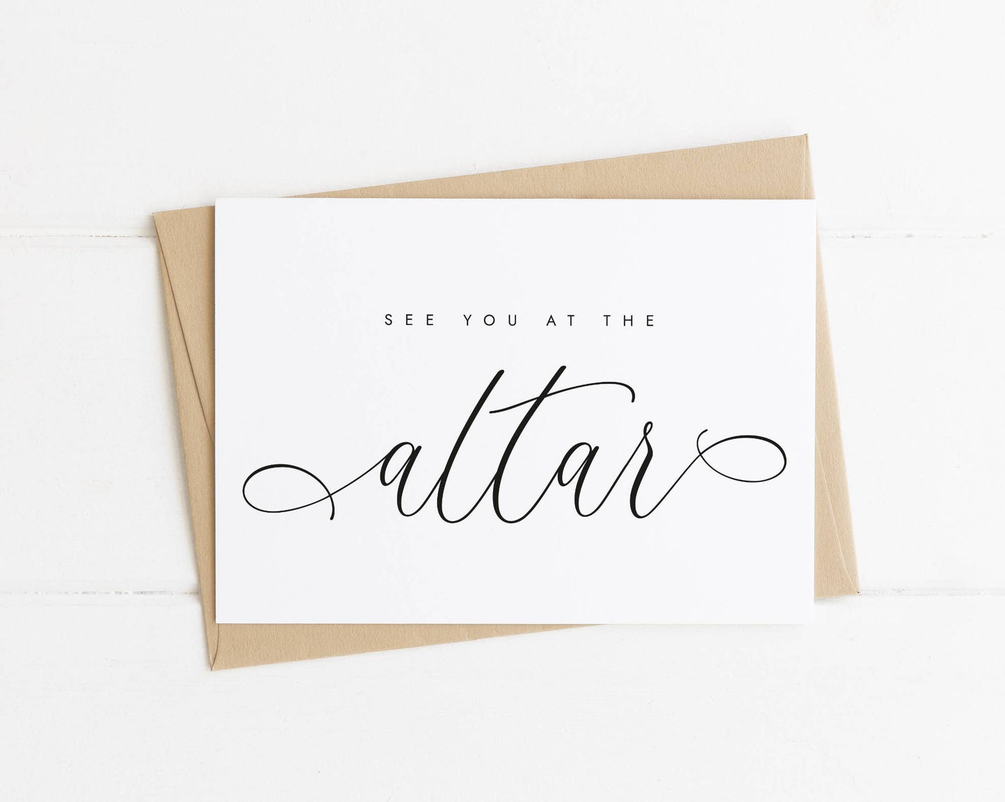 See You At The Altar Wedding Card