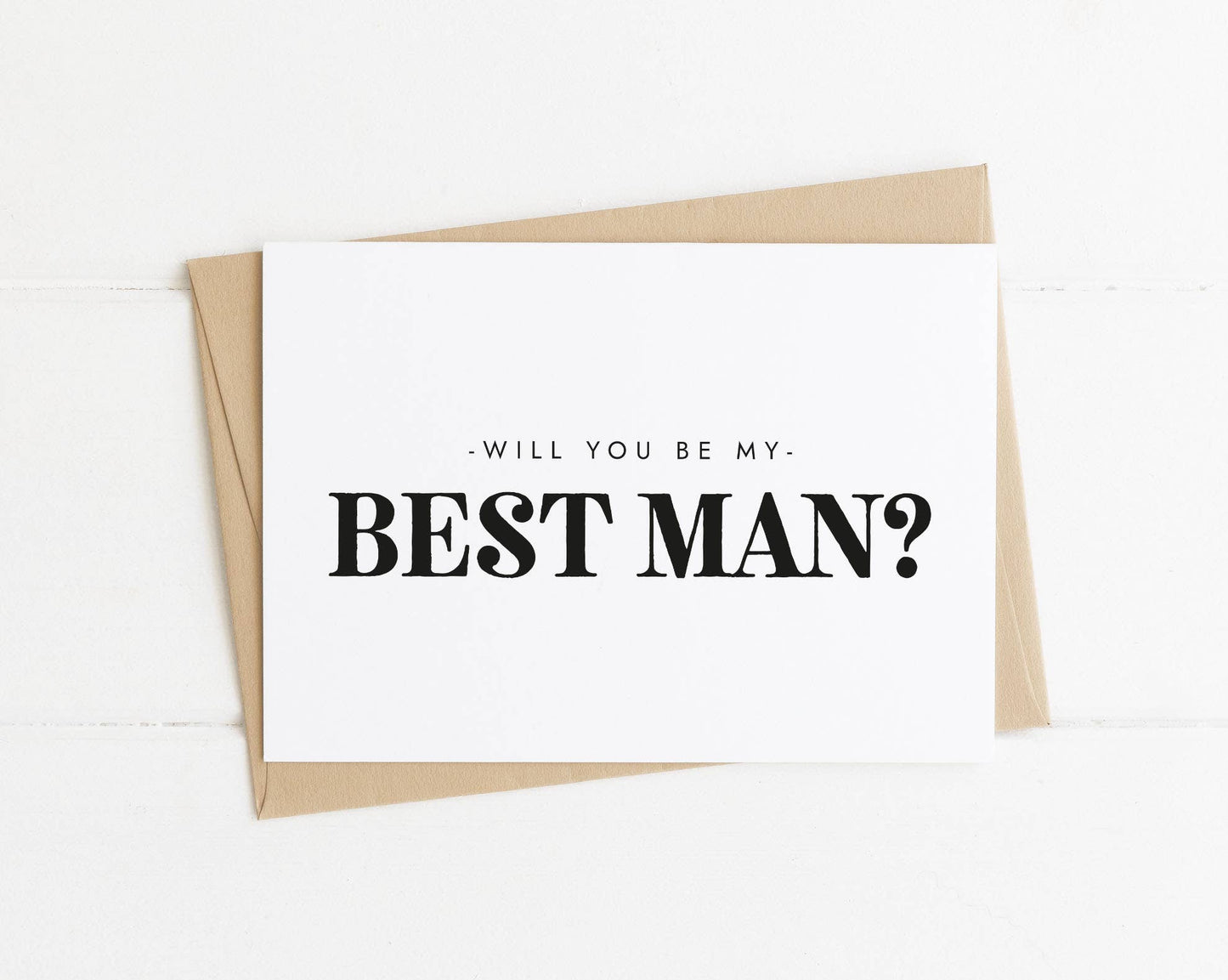 Simple & Classic Will You Be My Best Man Proposal Card