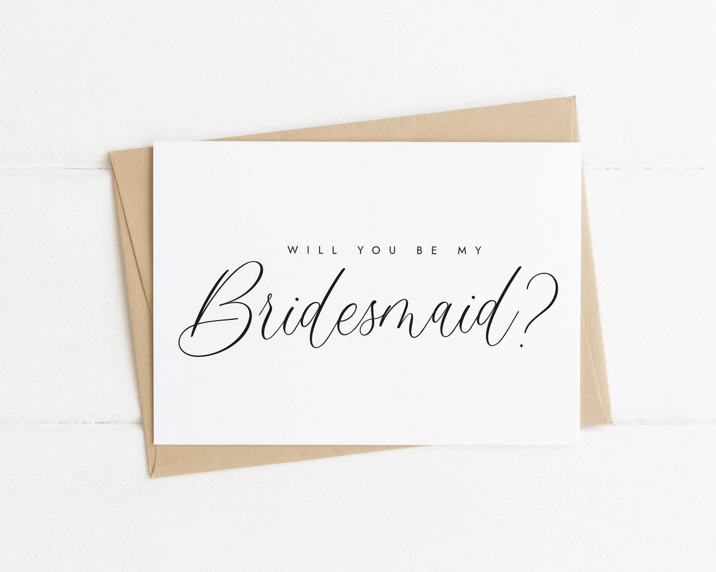Simple Will You Be My Bridesmaid Proposal Card